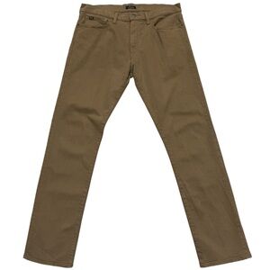 Polo Ralph Lauren Jean Mens 34x34 Khaki The Hampton Relaxed Straight (Fit 36x34)